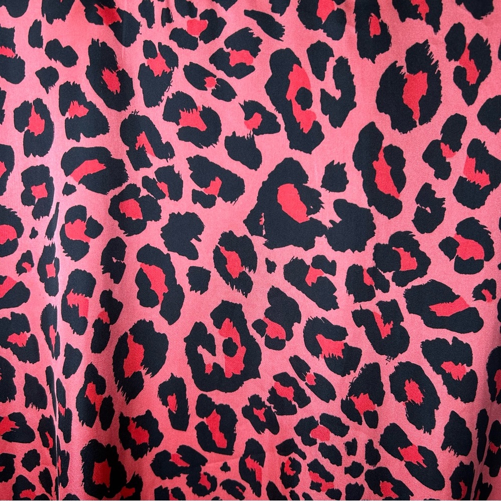 Worthington Pink Cheetah Skirt Size 10 Maxi Midi Length Animal Print Medium - Picture 4 of 16